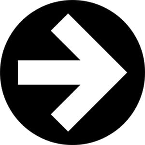 Flat Directional Arrow Sign 50