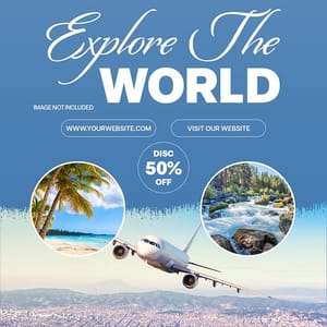 Photoshop Explore The World Travel Instgram Post