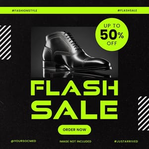 Photoshop Flash Sale Chespe Neon Instagram Post