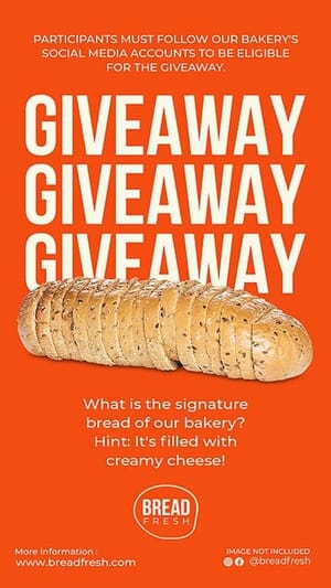 Photoshop Giveaway Bread Orange Story