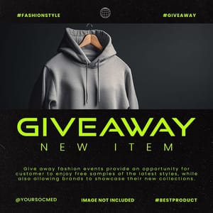 Photoshop Giveaway New Item Chespe Neon Instagram Post