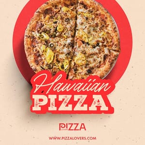 Photoshop Hawaiian Pizza Exobites Instagram Post