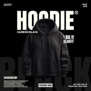 Photoshop Hoodie Black Instagram Post