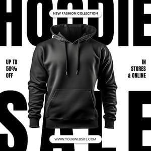 Photoshop Hoodie New Fashion Collection Sale Instagram Post