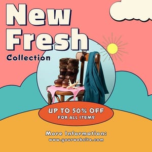 Photoshop New Fresh Collection Palm Rush Instagram Post