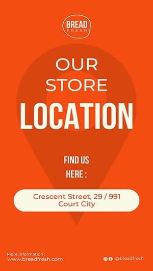 Photoshop Our Store Location Orange Story