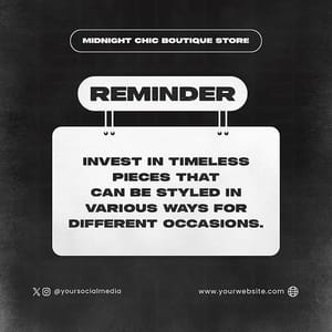 Photoshop Reminder Invest In Timeless Meetnight Instagram Post