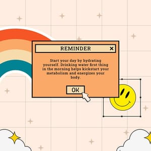 Photoshop Reminder Start Your Day Instagram Post