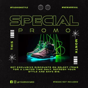 Photoshop Special Promo Chespe Neon Instagram Post