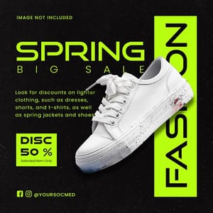 Photoshop Spring Big Sale Chespe Neon Instagram Post