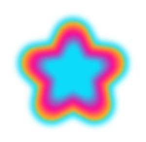 Star Retro Gradient Blurred Shape