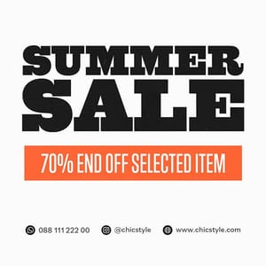 Photoshop Summer Sale Blorangle Instagram Post