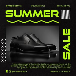 Photoshop Summer Sale Chespe Neon Instagram Post