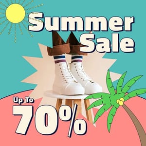 Photoshop Summer Sale Up to 70% Palm Rush Instagram Post