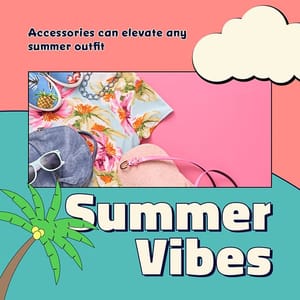 Photoshop Summer Vibes Accessories Palm Rush Instagram Post