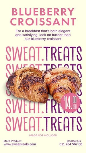 Photoshop Sweat Treats Blueberry Instagram Story