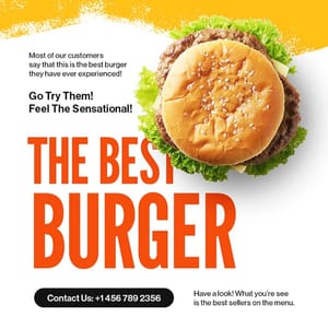 Photoshop The Best Burger Instagram Post