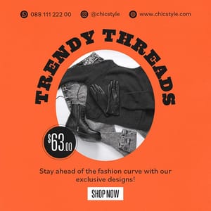 Photoshop Trendy Threads Blorangle Instagram Post