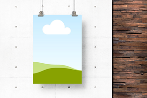 Canva Hanging Poster Mockup Wall Background