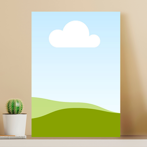 Canva Poster Mockup on Cream Wall Color