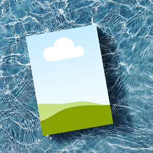 Canva Poster Mockup on Top of Water