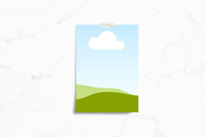 Canva Poster Mockup on White Marble