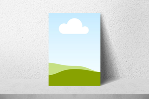 Canva Stand Minimal Poster Mockup on Stone Background