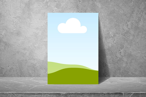 Canva Stand Poster Mockup on Wall Background