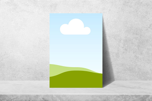 Canva Stand Poster Mockup on Wall Background Texture