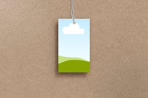 Canva Tag Mockup on Brown Paper Texture