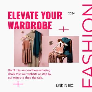 Photoshop Elevate Your Wardrobe Fashion Instagram Post