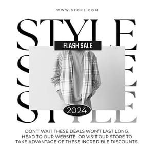 Photoshop Flash Sale Fashion Style Instagram Post