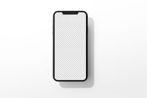 PNG Black Apple Smartphone Front Mockup