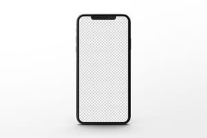 PNG Black Apple Smartphone Mockup