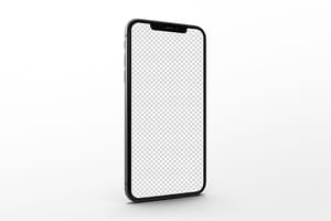 PNG Black Apple Smartphone Right Side Mockup