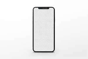 PNG Black iPhone X Mockup Front Shadow