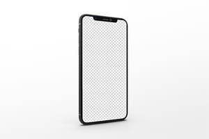 PNG Black iPhone X Mockup Right