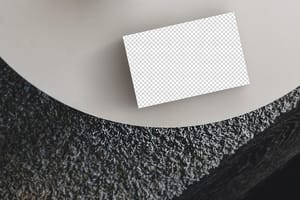 PNG Business Card On Black Towel Mockup