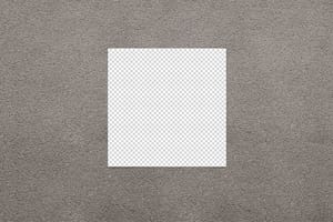 PNG Square on The Stone Textured Wall Mockup