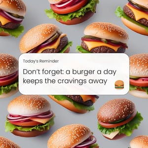 Photoshop Reminder Burger Food Instagram Post 3