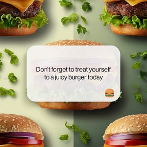 Photoshop Reminder Burger Food Instagram Post