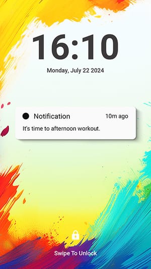 Photoshop Reminder Lockscreen Colorful Brush Instagram Story