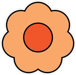 Retro Flower 2 Sticker