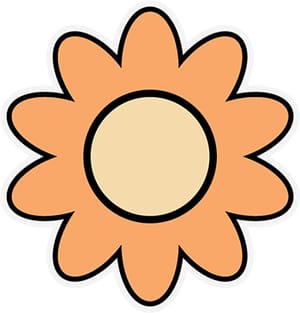 Retro Flower 3 Sticker