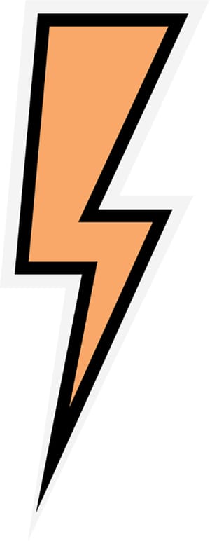 Retro Lightning Sticker