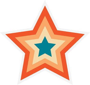 Retro Star 1 Sticker