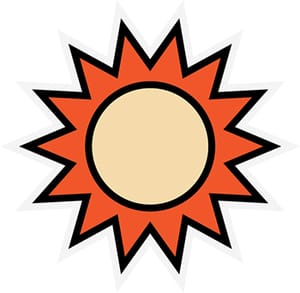 Retro Sun Sticker