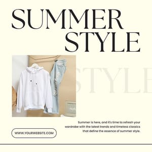 Photoshop Summer Style Fashion Instagram Post