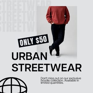 Photoshop Urban Streetwear Fashion Instagram Post