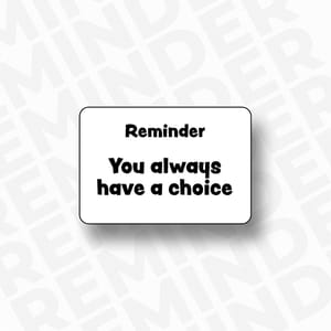 Photoshop You Always Have A Choice Reminder Instagram Post